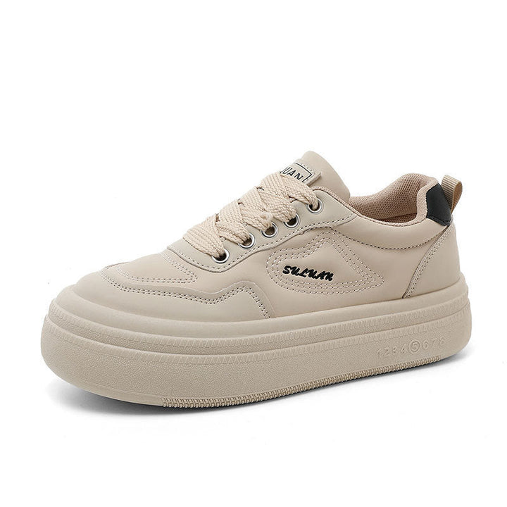 Baskets à plateforme tendance pour femmes avec une texture de surface respirante et une semelle amortissante