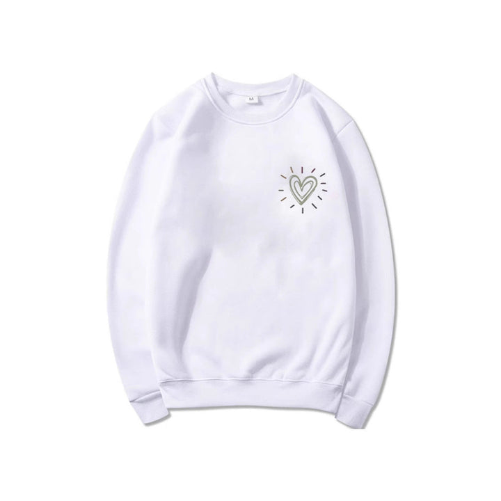 Sweatshirt Oversized pour Femmes avec un mignon motif en forme de cœur et une coupe décontractée