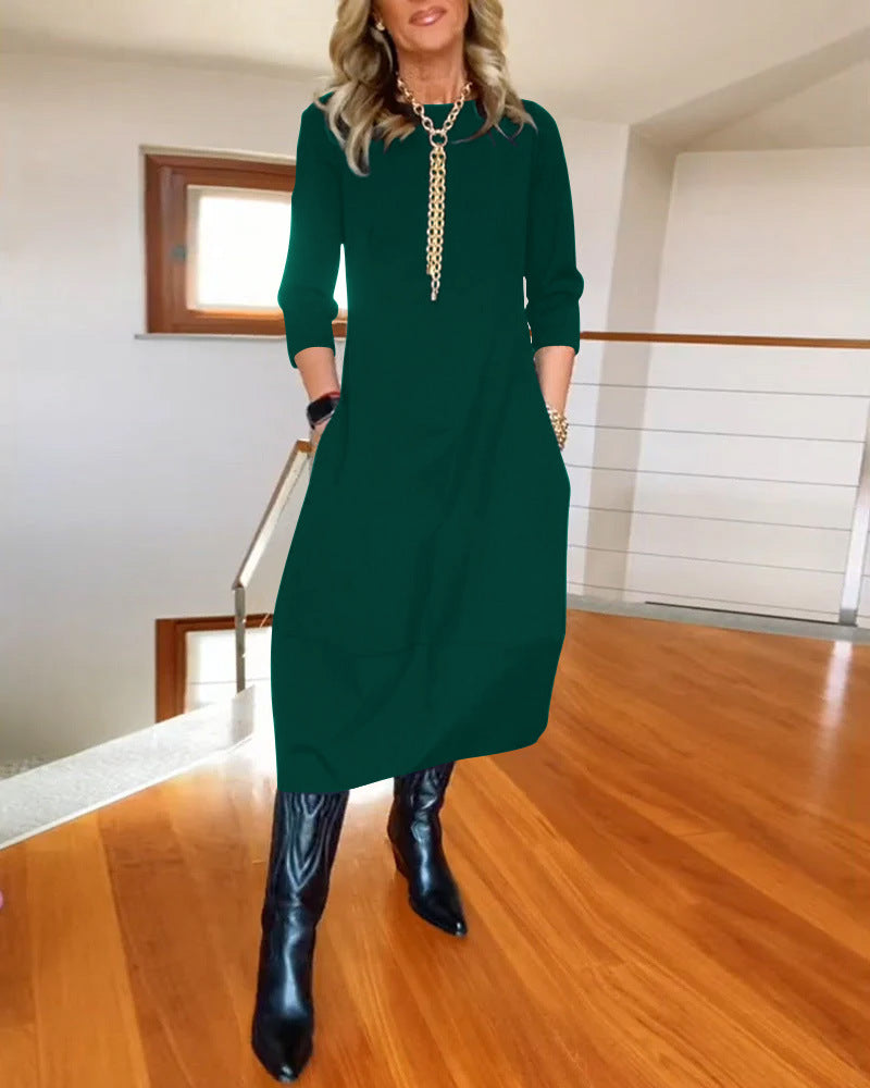 Elvira - Robe midi d'été à la mode et confortable