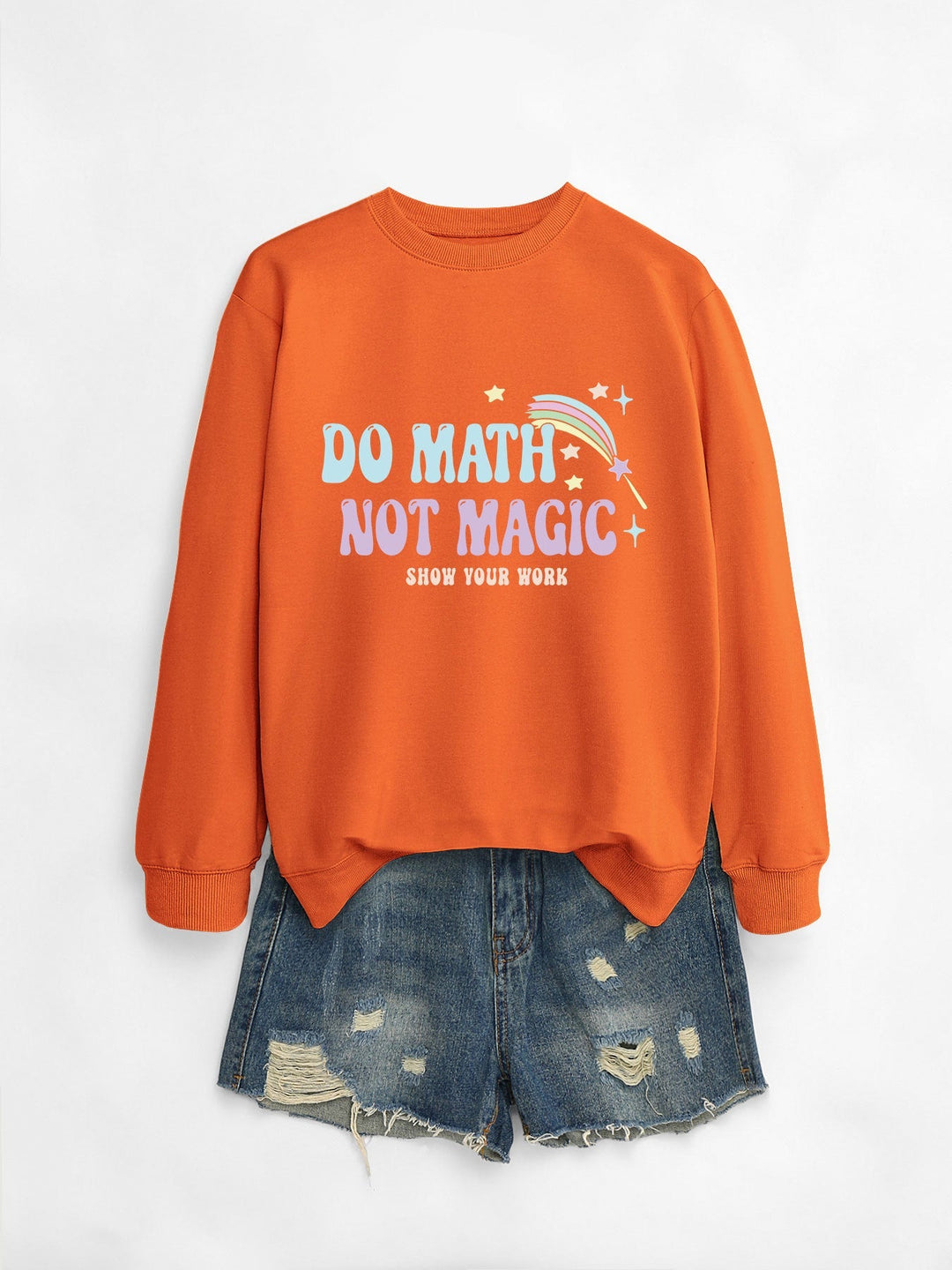 Sweat-shirt décontracté pour femmes avec motif mathématique inspirant