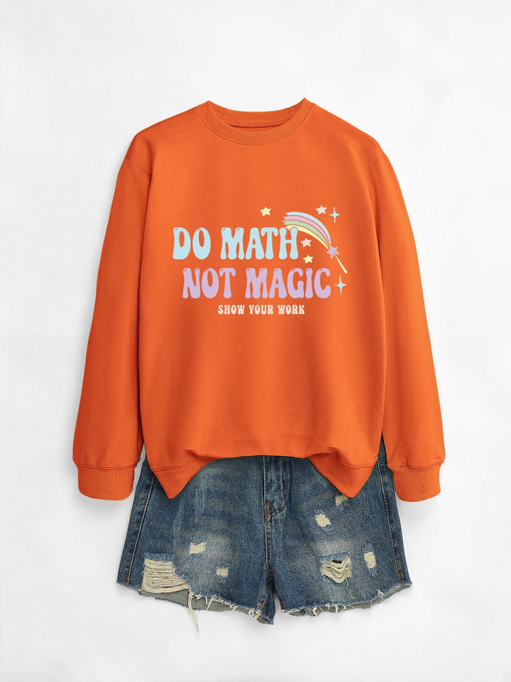 Sweat-shirt décontracté pour femmes avec motif mathématique inspirant