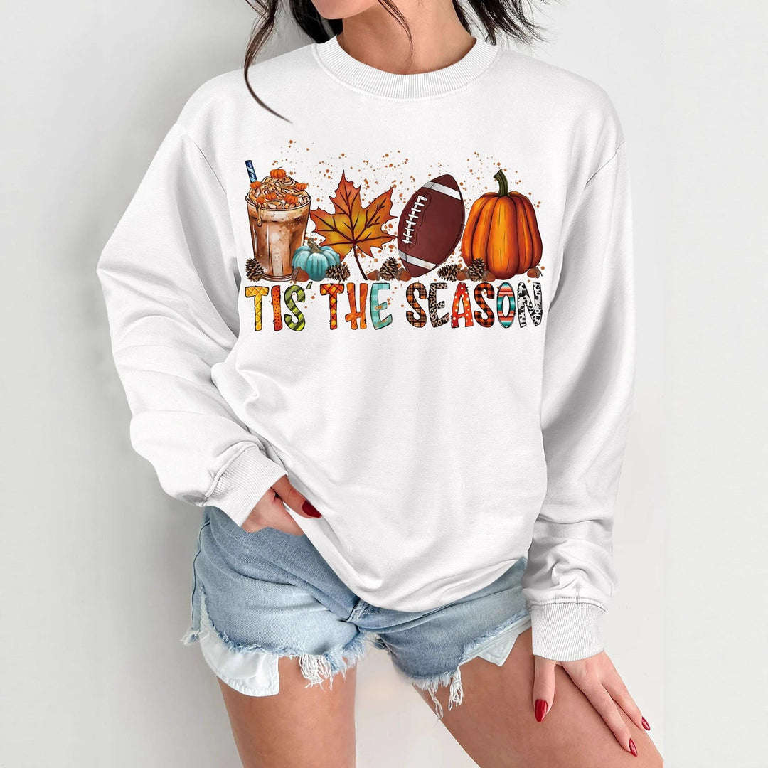 Sweatshirt pour femmes avec motif automnal et coupe décontractée