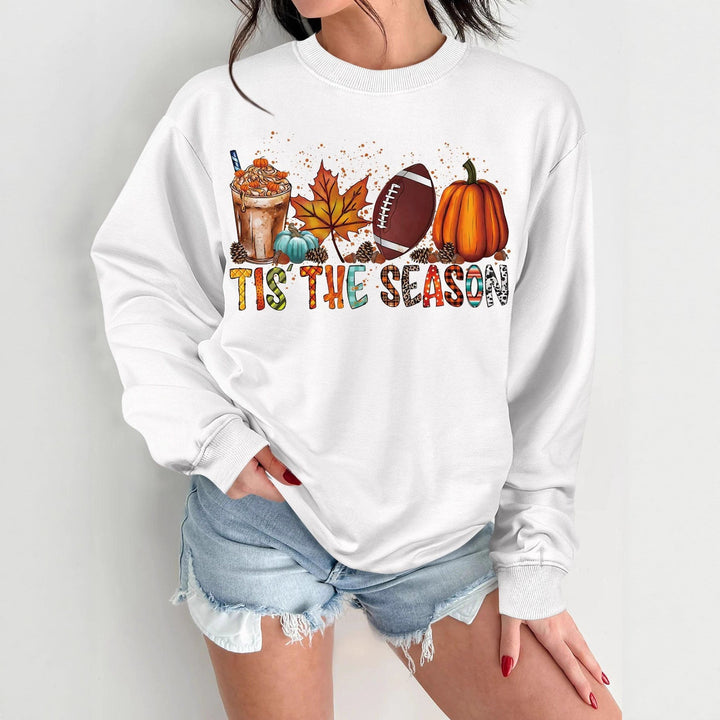 Sweatshirt pour femmes avec motif automnal et coupe décontractée