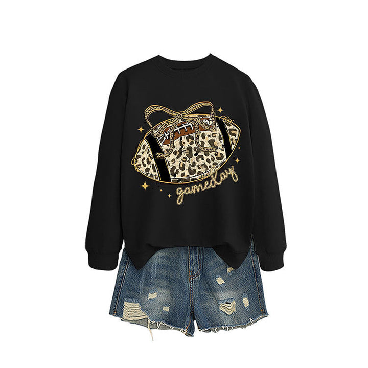 Sweat-shirt femme avec motif sportif captivant et coupe décontractée