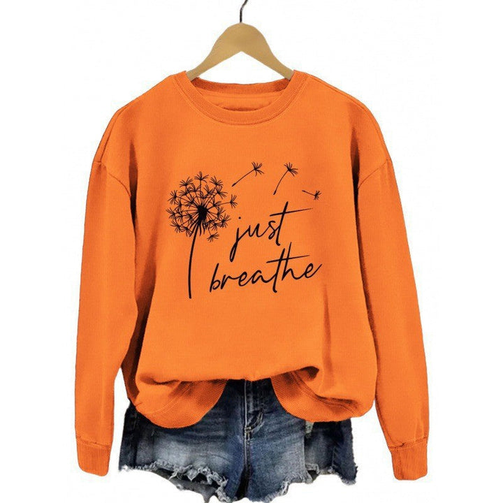 Sweat-shirt pour femmes avec un motif de pissenlit inspirant