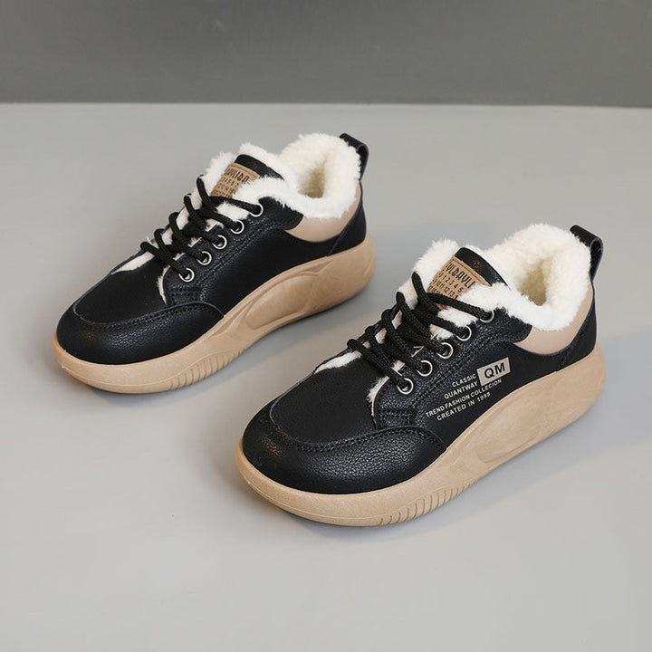 Baskets d'hiver chaudes pour femmes avec doublure en polaire douce