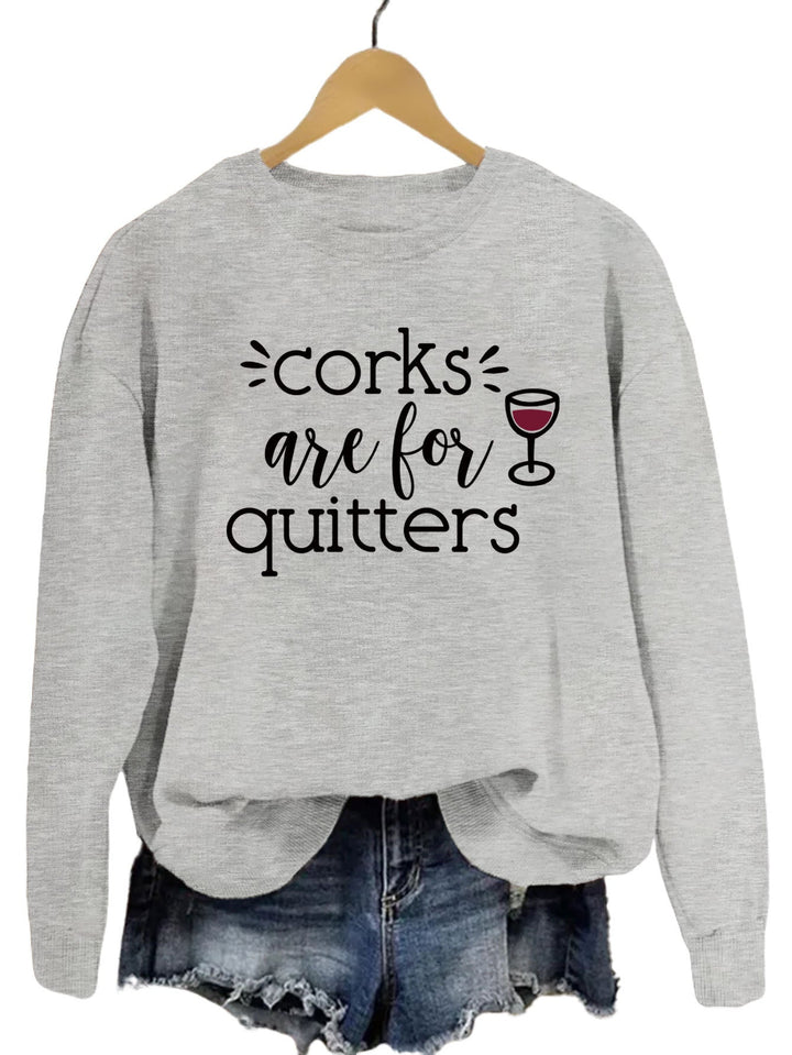 Sweat-shirt pour femmes avec une phrase créative et une coupe décontractée