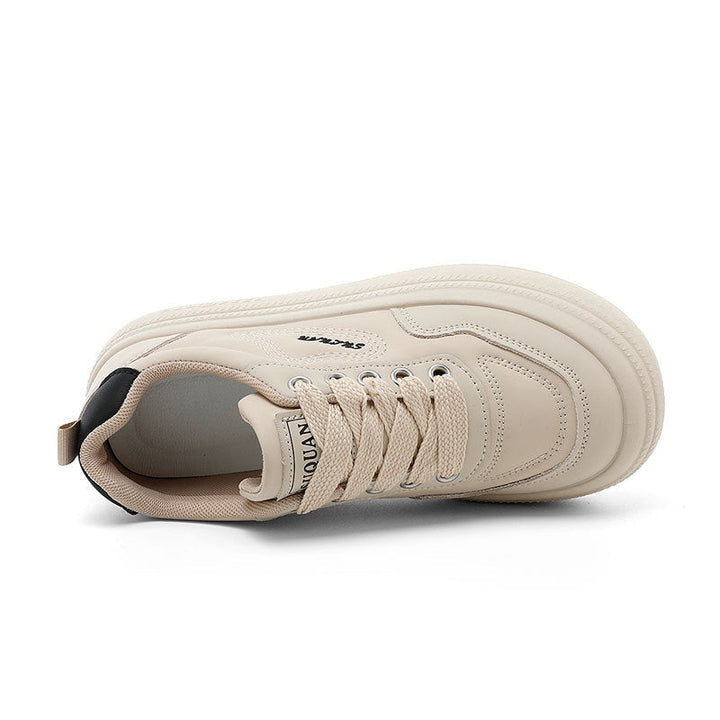 Baskets à plateforme tendance pour femmes avec une texture de surface respirante et une semelle amortissante