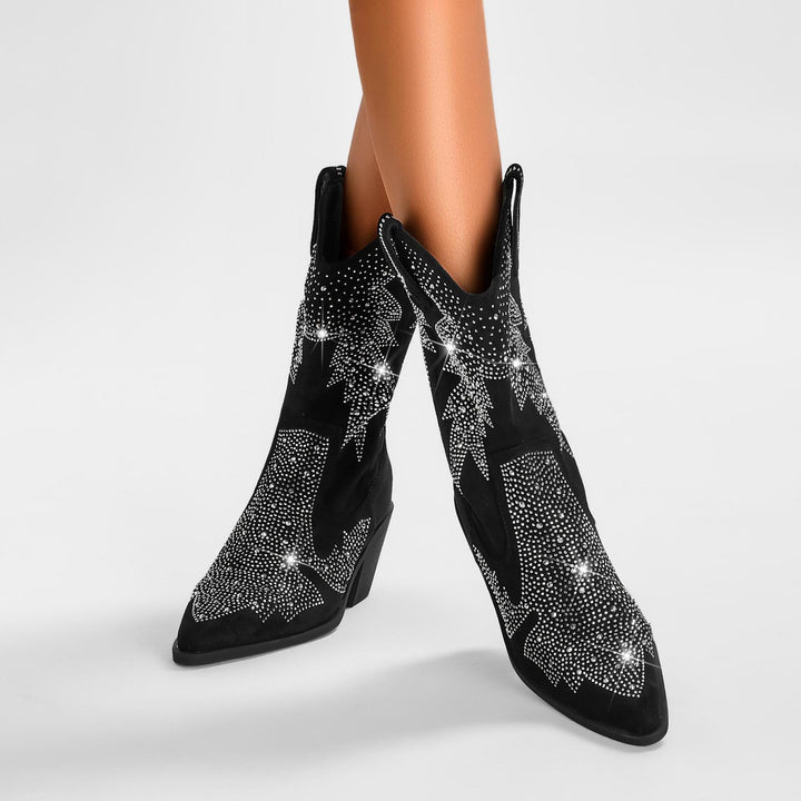 Bottes Cowboy Femme Avec Hauteur de Mollet Moyenne | Élégant