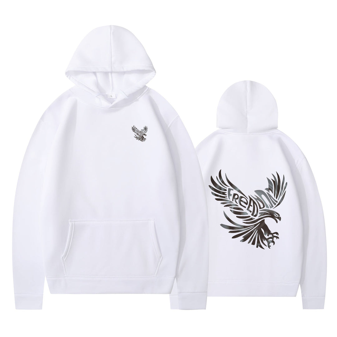 Sweat à capuche pour femmes avec design emblématique d'aigle et doublure douce