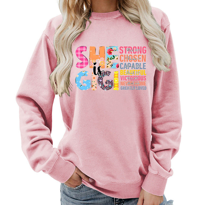 Sweat-shirt pour femmes avec design de texte inspirant