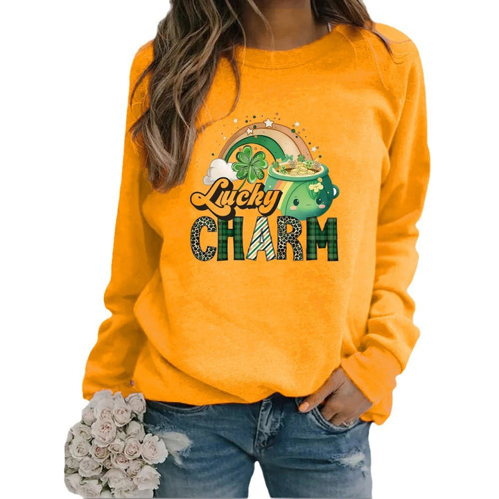 Sweatshirt pour femmes avec motif de chance créatif