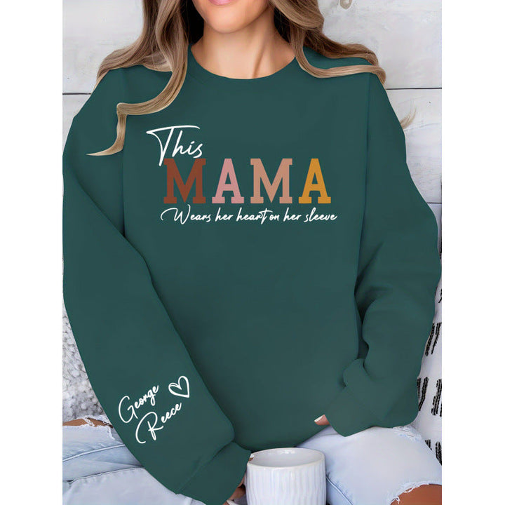 Sweat-shirt pour femmes avec impression inspirante "Mama" et coupe confortable