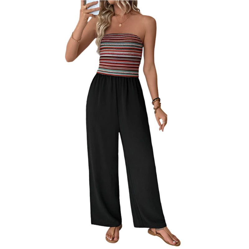 Belinda - Combinaison bandeau avec jambes larges
