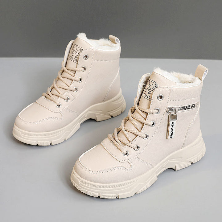 Bottes d'hiver pour femmes avec doublure chaude et semelle antidérapante