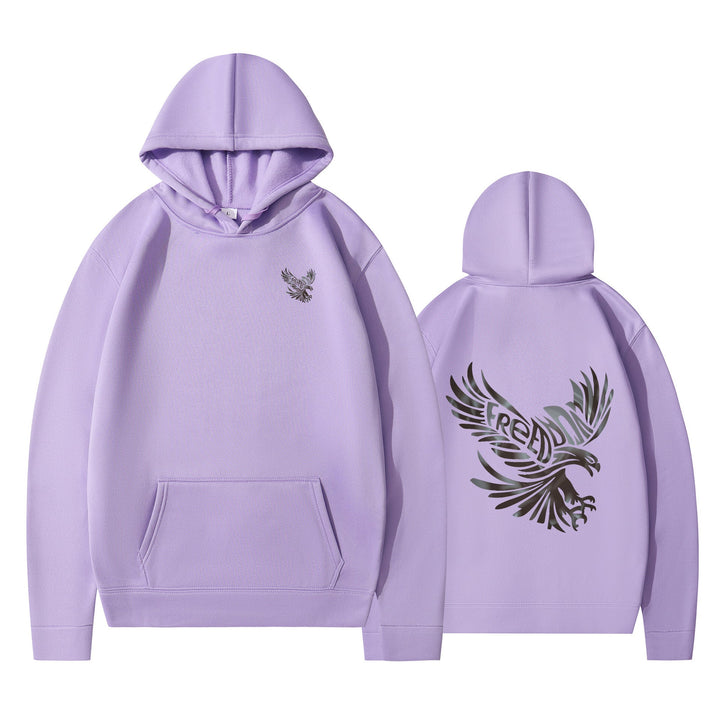 Sweat à capuche pour femmes avec design emblématique d'aigle et doublure douce