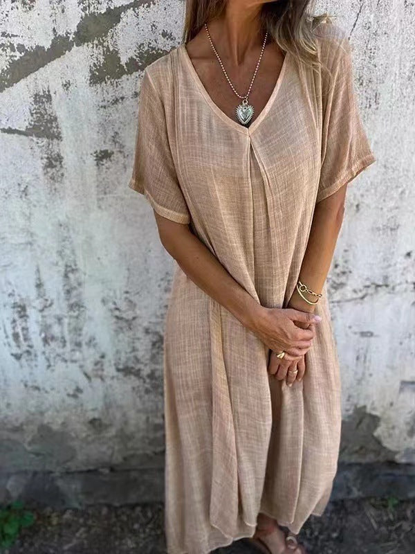 Amber | Élégante robe midi à décolleté en V
