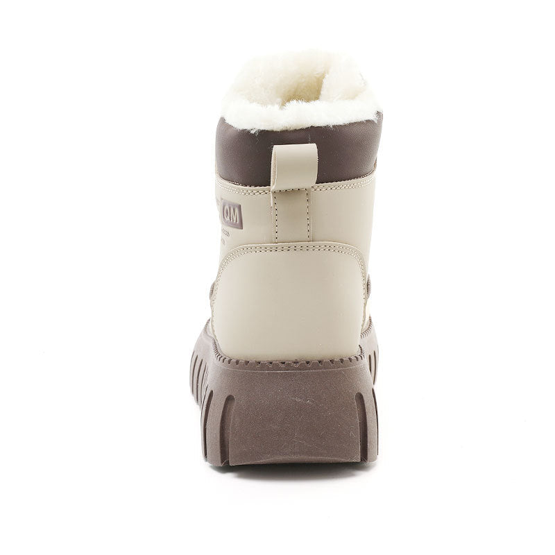 Bottes d'hiver Chunky pour femmes avec doublure chaude