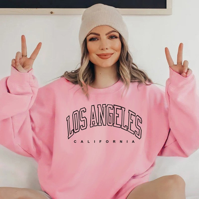 Sweatshirt pour femmes avec inscription créative et coupe décontractée