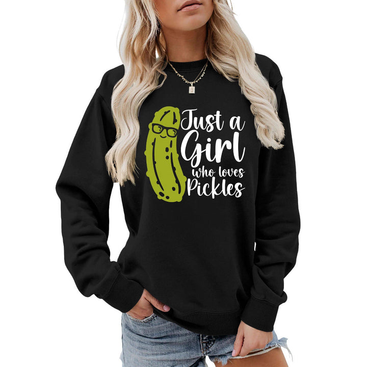 Sweatshirt pour femmes avec un motif de concombre humoristique et une coupe décontractée