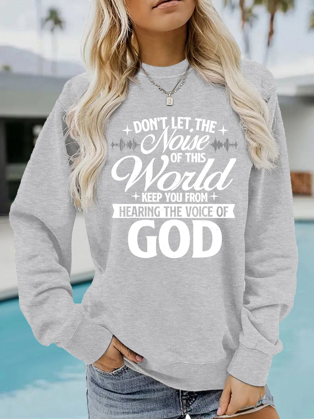 Sweatshirt pour femmes avec impression inspirante et coupe confortable