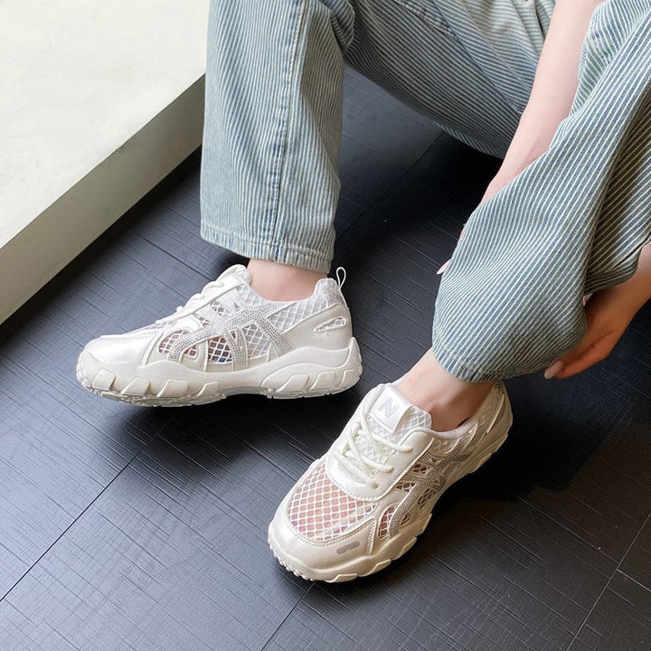 Baskets de loisirs respirantes pour femmes avec semelle antidérapante et construction stable