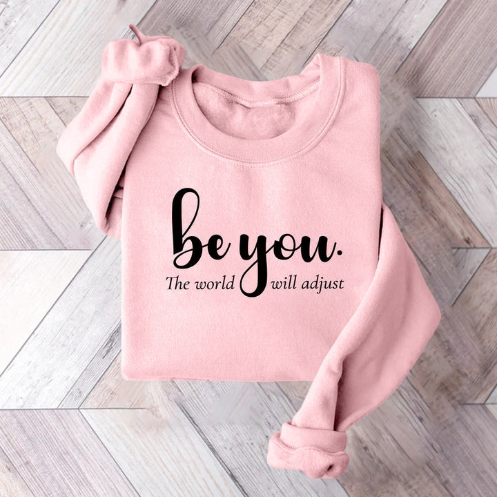 Sweatshirt pour femmes avec motif inspirant et message motivant