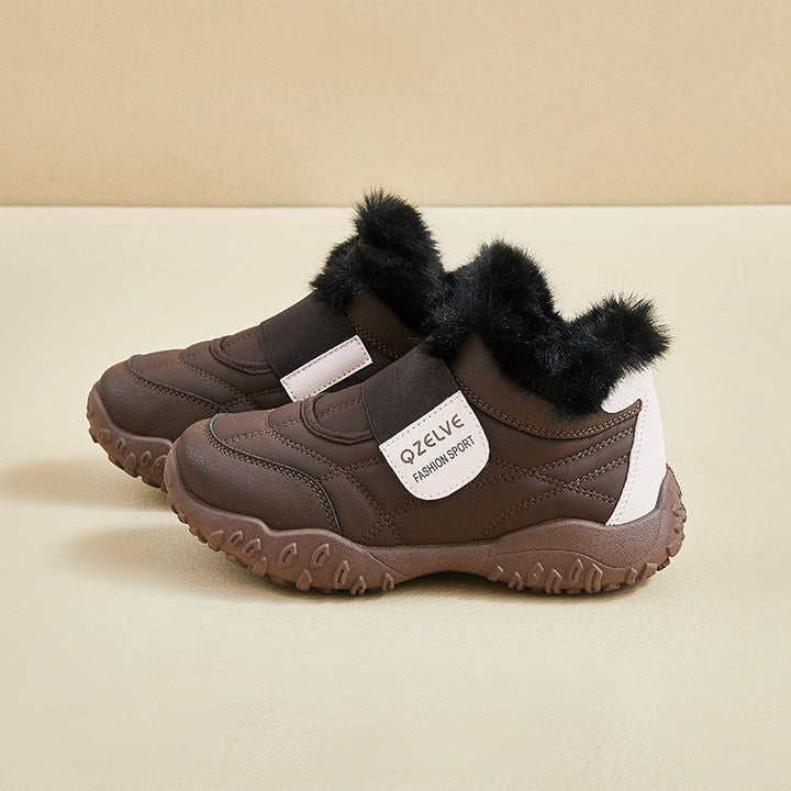 Baskets d'hiver pour femmes avec doublure douillette et semelle antidérapante