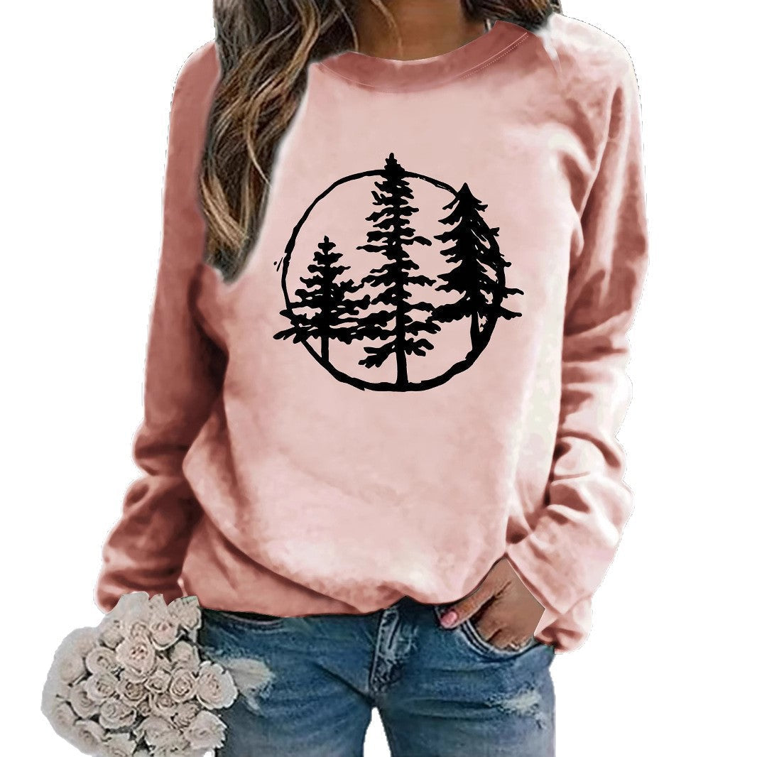 Sweatshirt pour femmes avec un motif nature cool et une coupe décontractée