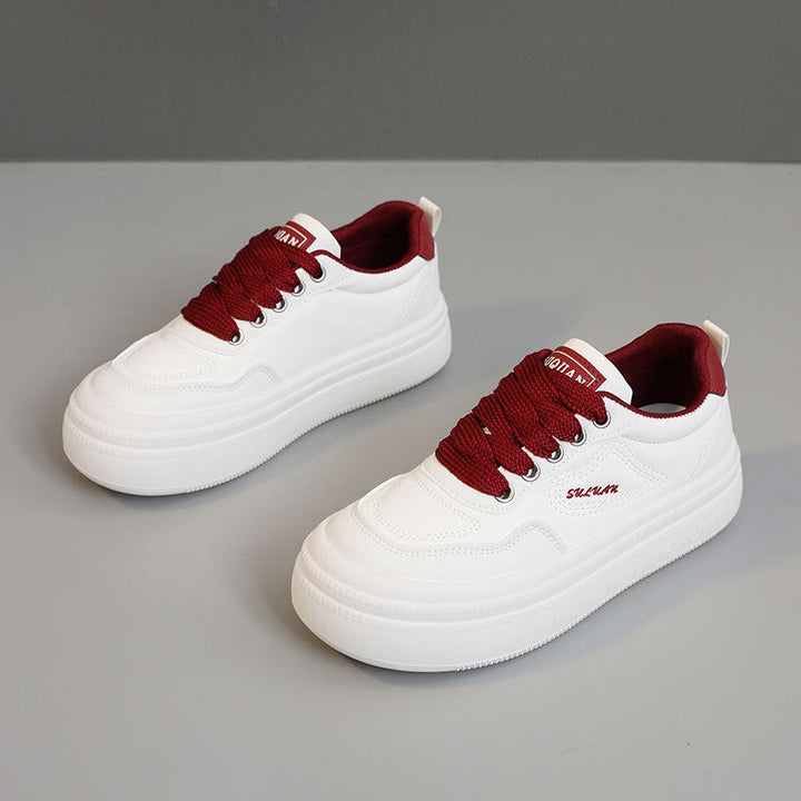 Baskets à plateforme tendance pour femmes avec une texture de surface respirante et une semelle amortissante