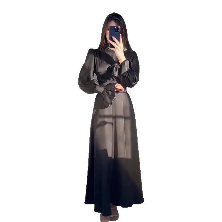 Robe maxi femme à manches amples et coupe raffinée