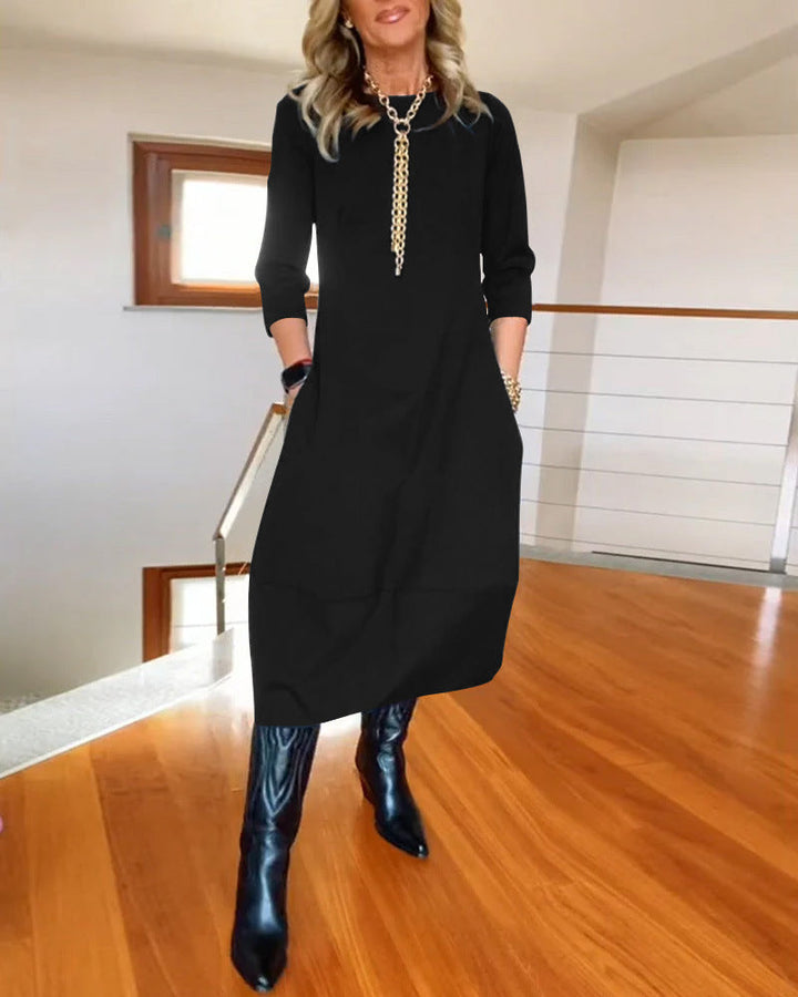 Elvira - Robe midi d'été à la mode et confortable