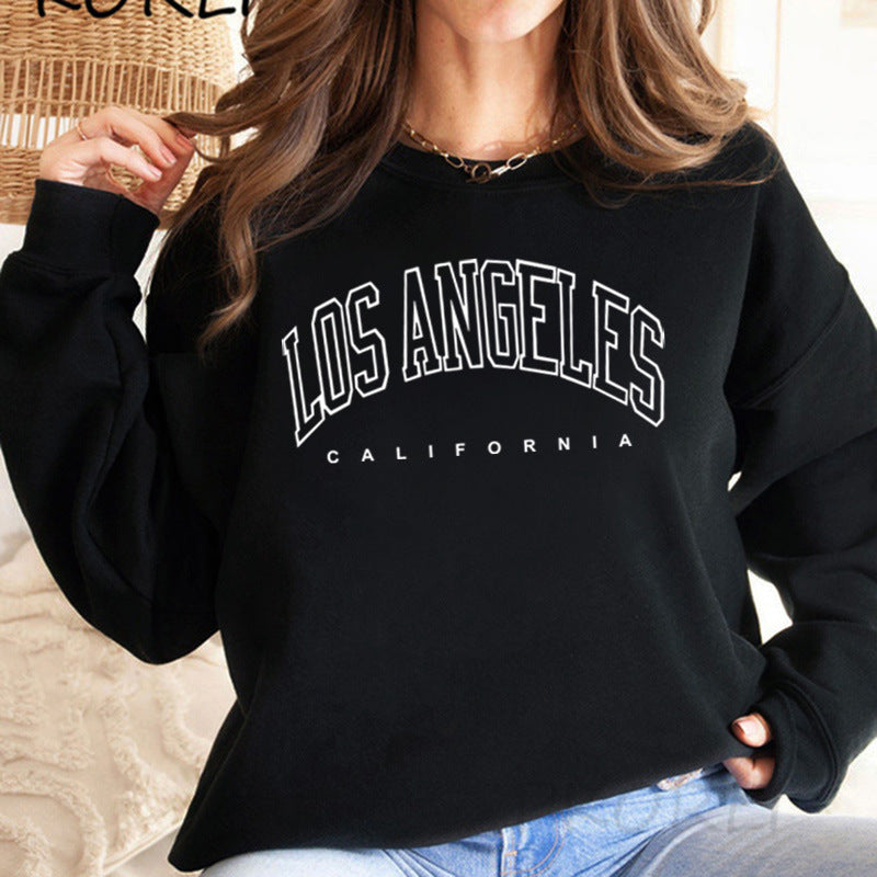 Sweatshirt pour femmes avec inscription créative et coupe décontractée
