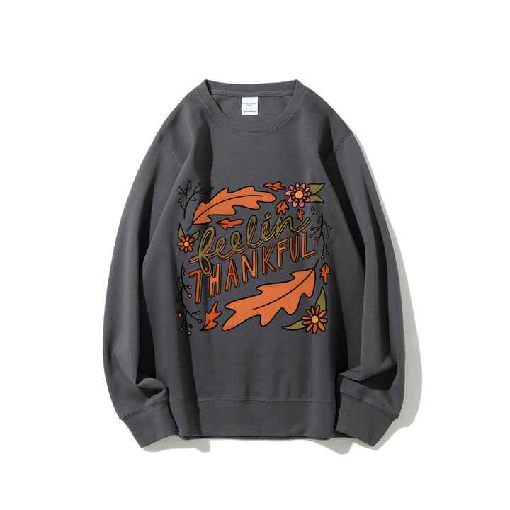 Sweatshirt pour femmes avec motif automnal coloré et inscription inspirante