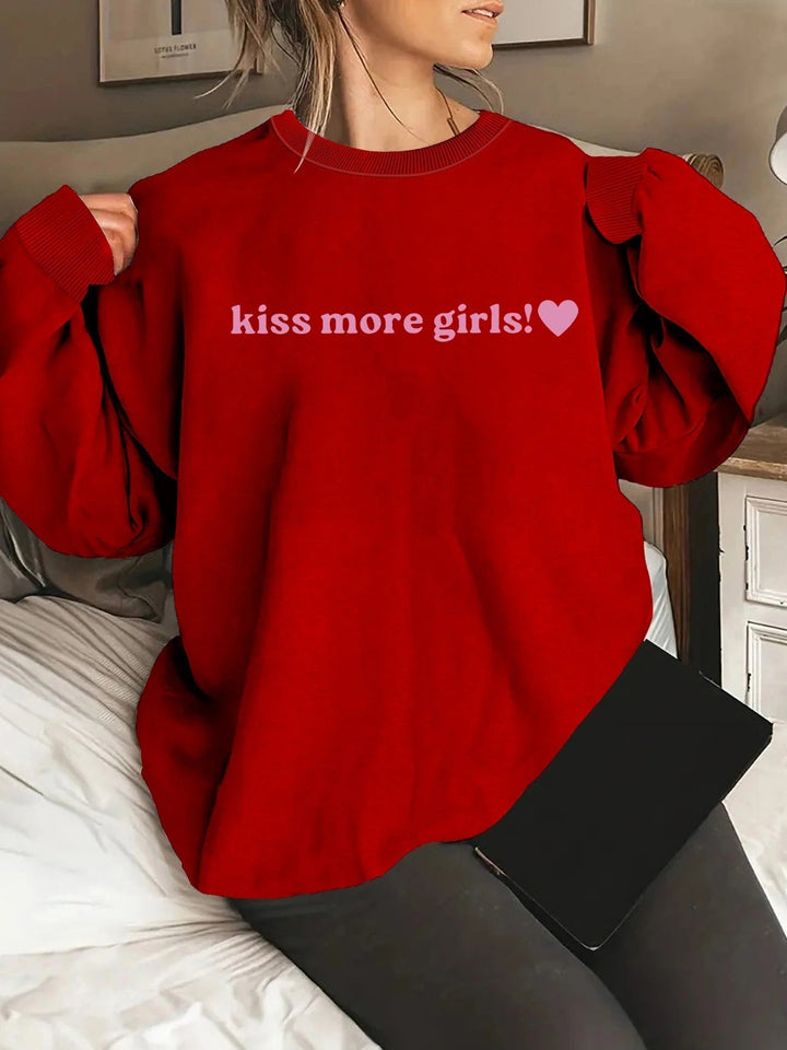 Sweat-shirt pour femmes avec inscription inspirante et coupe décontractée