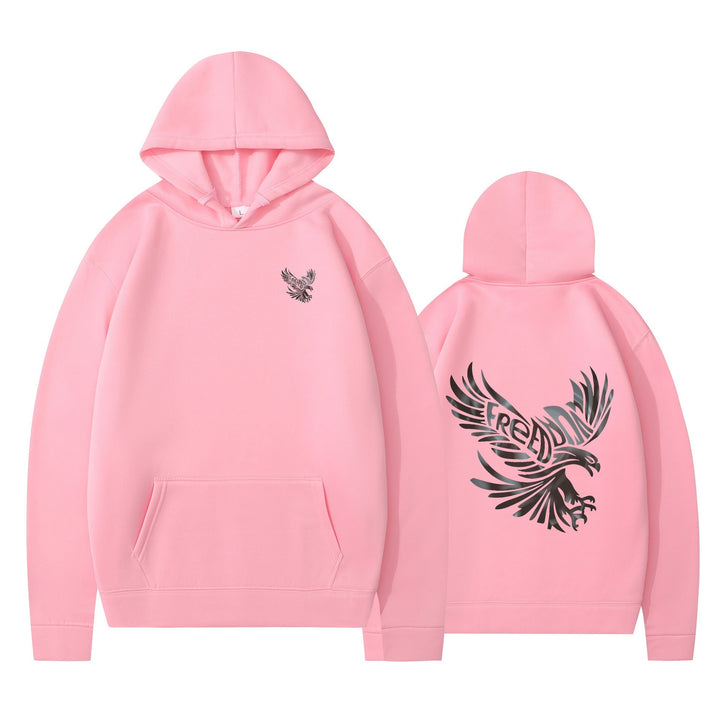 Sweat à capuche pour femmes avec design emblématique d'aigle et doublure douce