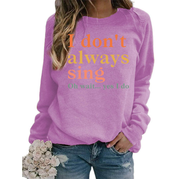 Sweatshirt pour femmes avec une phrase créative et une coupe confortable