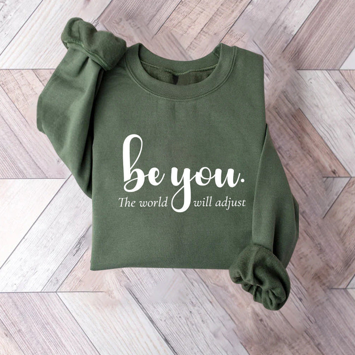 Sweatshirt pour femmes avec motif inspirant et message motivant