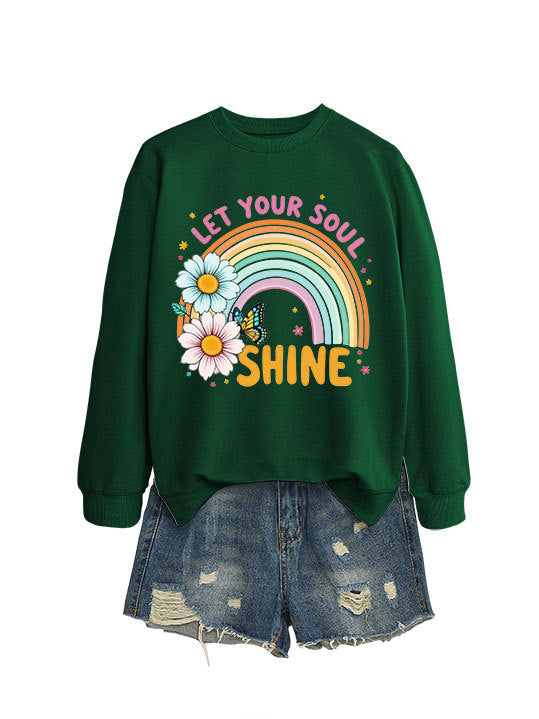 Sweat-shirt pour femmes avec dégradé de couleurs et design graphique floral