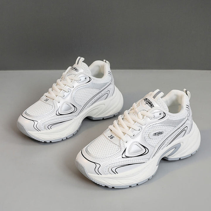 Baskets de course sportives pour femmes avec surface en maille respirante et semelle amortissante