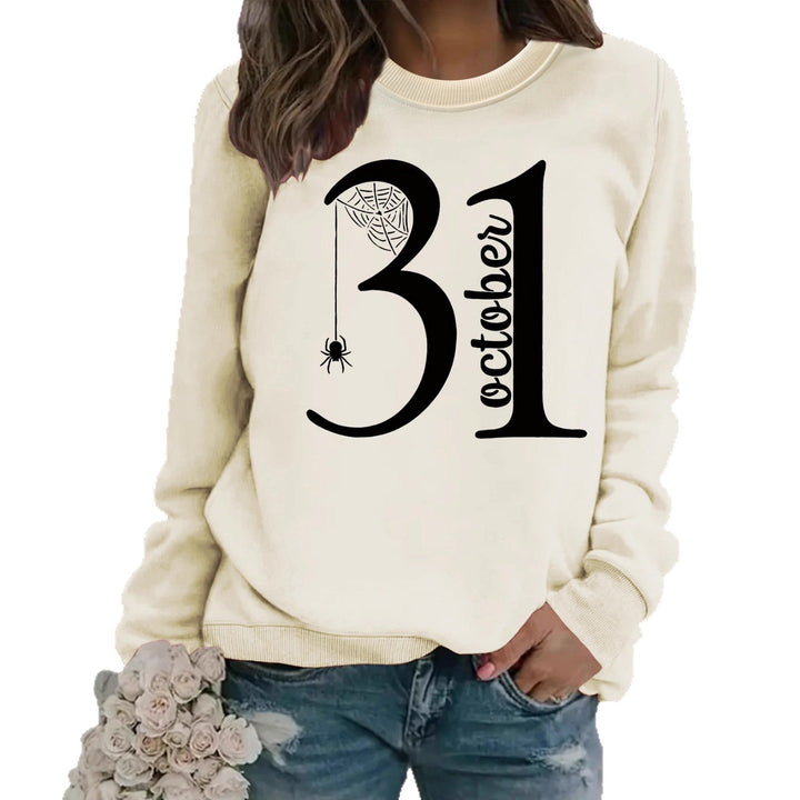 Sweatshirt pour femmes avec motif Halloween créatif et coupe confortable
