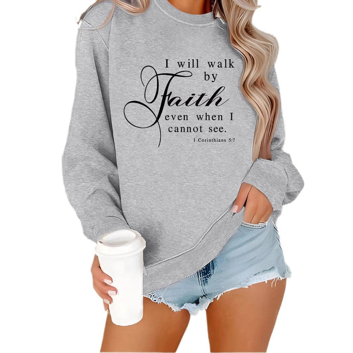Sweat-shirt pour femmes avec inscription inspirante et matériau doux