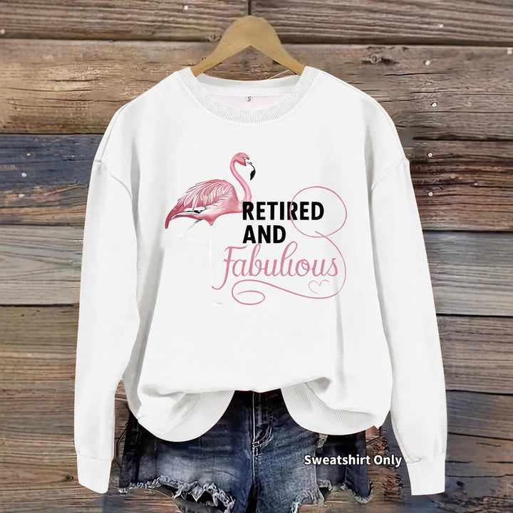 Sweat-shirt pour femmes avec un motif de flamant rose unique et une impression inspirante