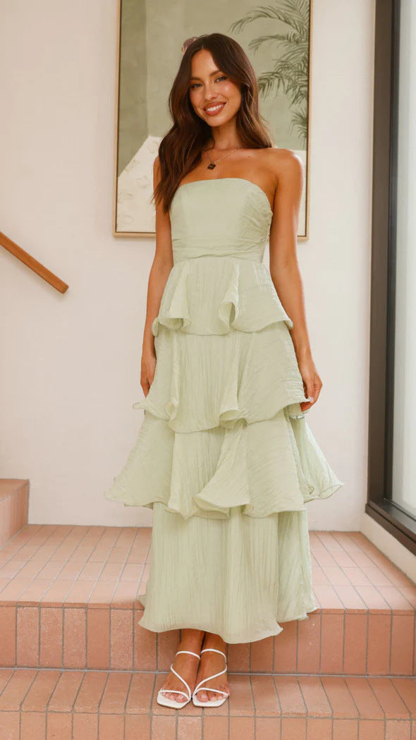 Lia - Robe mini sans manches avec col rond