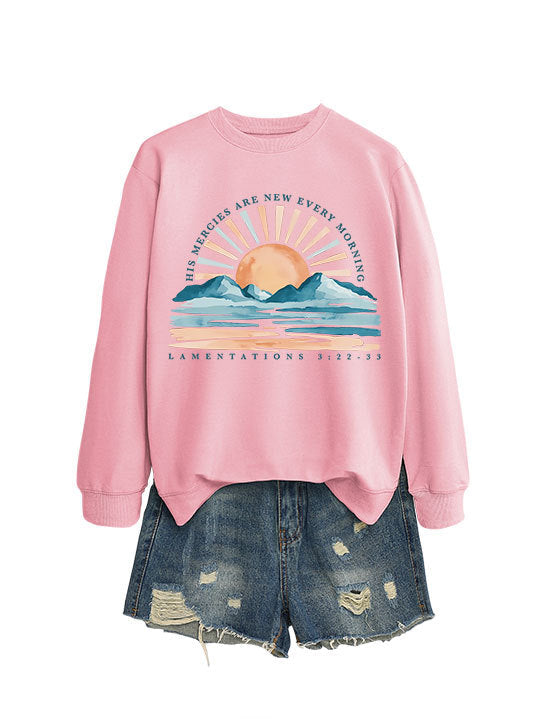 Sweat-shirt pour femmes avec un design inspirant de lever de soleil et une coupe décontractée