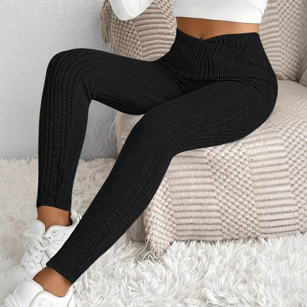 Leggings femme ajustés avec un motif rayé stylé