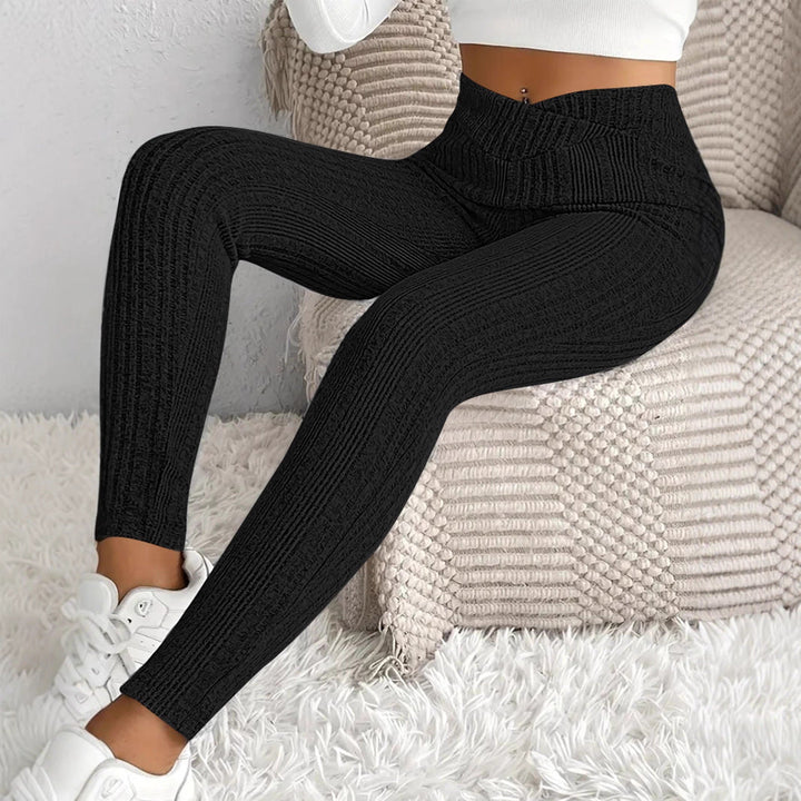 Leggings femme ajustés avec un motif rayé stylé
