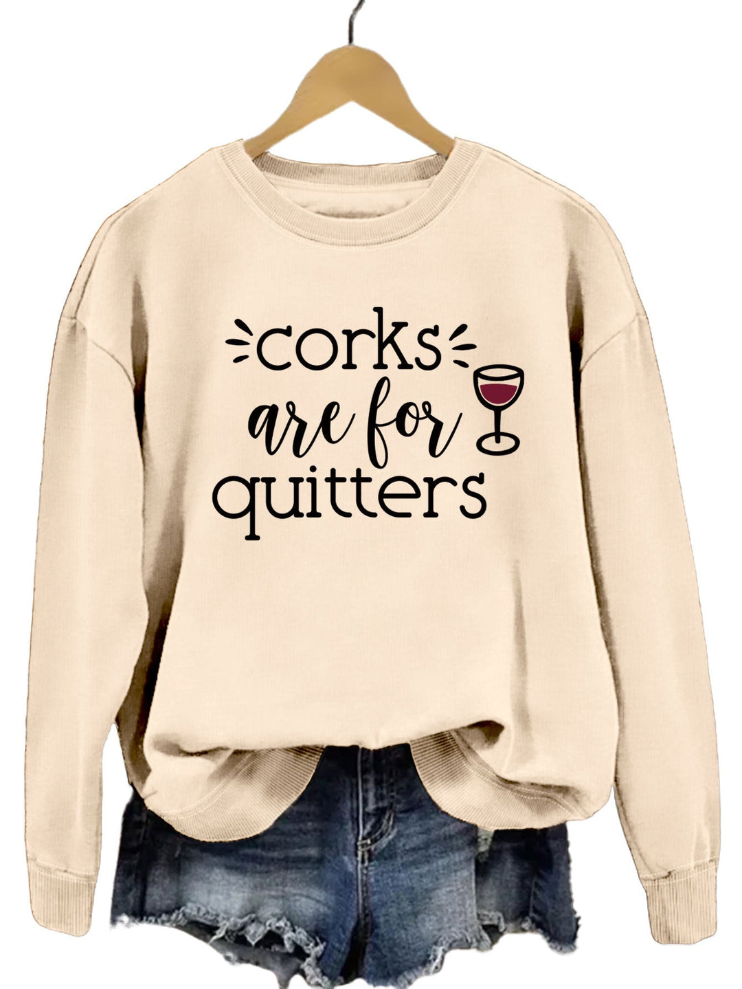 Sweat-shirt pour femmes avec une phrase créative et une coupe décontractée