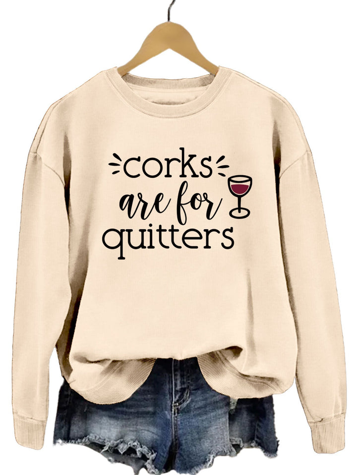 Sweat-shirt pour femmes avec une phrase créative et une coupe décontractée