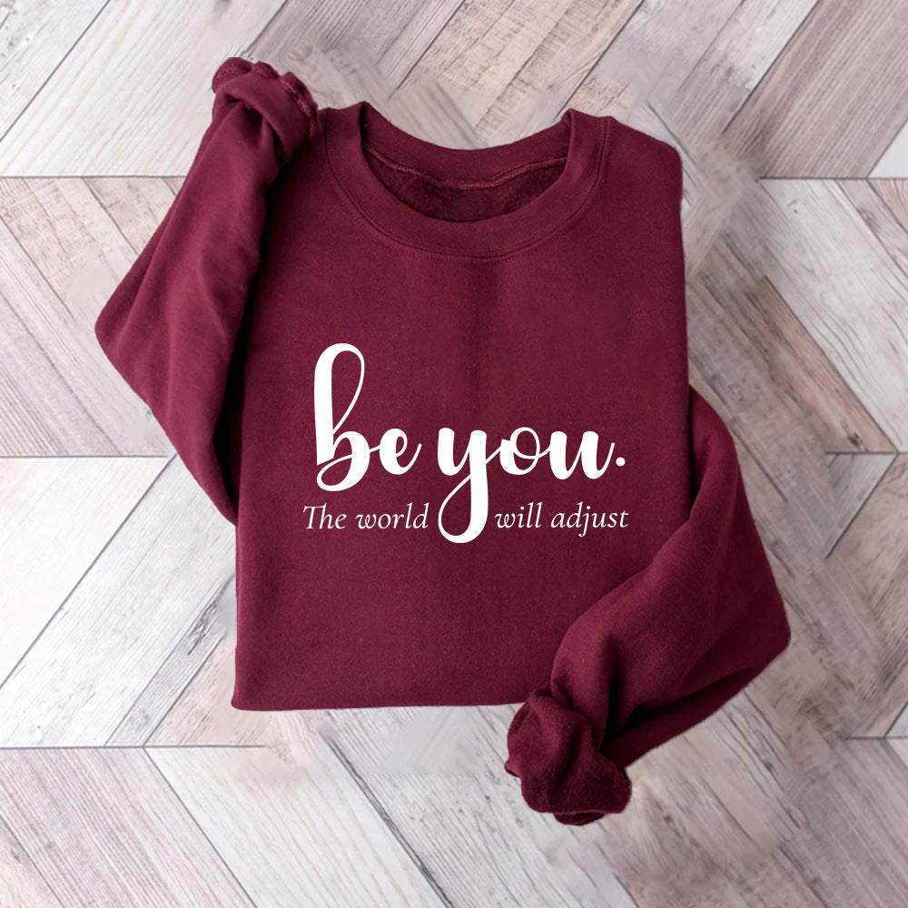 Sweatshirt pour femmes avec motif inspirant et message motivant